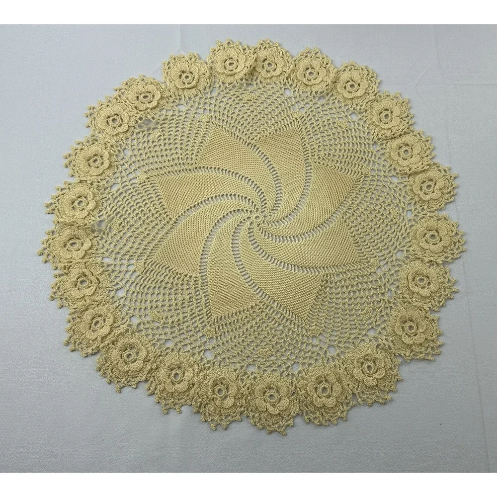 Vintage Handmade Crochet Doily 16